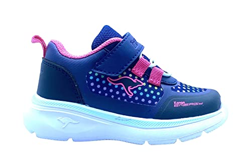 KangaROOS Jungen Mädchen K-Iq Swatch Ev Sneaker, dk Navy/Daisy pink, 22 EU von KangaROOS