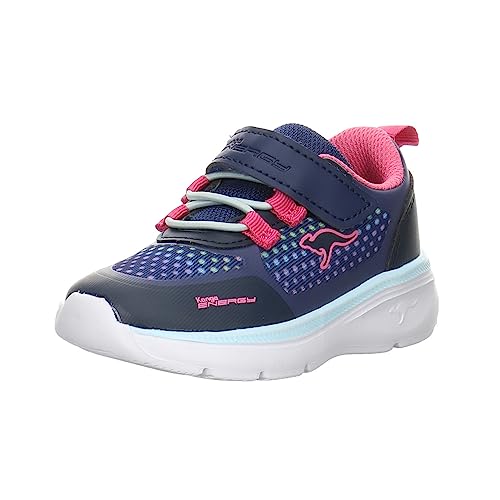 KangaROOS Jungen Mädchen K-Iq Swatch Ev Sneaker, dk Navy/Daisy pink, 21 EU von KangaROOS