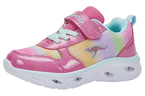 KangaROOS Jungen Mädchen K-sl Rise Ev Sneaker, Daisy Pink Mint, 24 EU von KangaROOS