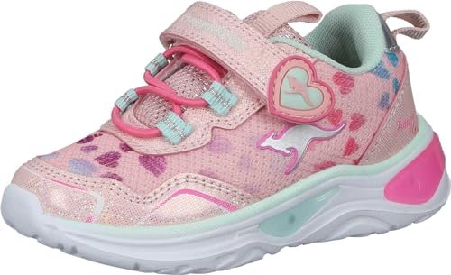 KangaROOS Jungen Mädchen K-SLG Lovin EV Sneaker, Rosewater/Mint, 25 EU von KangaROOS