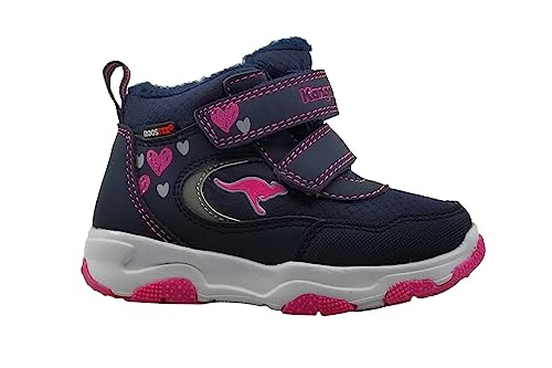 KangaROOS Jungen Mädchen KS-Freezer V RTX Stiefel, dk Navy/Daisy pink, 21 EU von KangaROOS