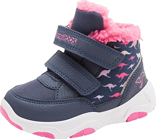 KangaROOS Jungen Mädchen KS-Goku V Stiefel, dk Navy/Daisy pink, 23 EU von KangaROOS