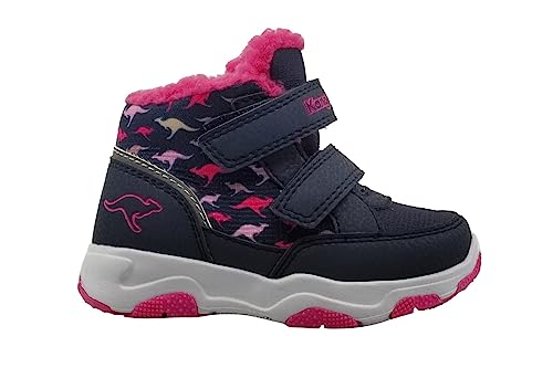 KangaROOS Jungen Mädchen KS-Goku V Stiefel, dk Navy/Daisy pink, 28 EU von KangaROOS