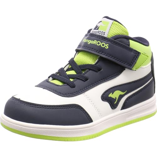 KangaROOS Jungen Unisex Kinder K-CPI Tive Mid EV Sneaker, dk Navy/Lime, 24 EU von KangaROOS