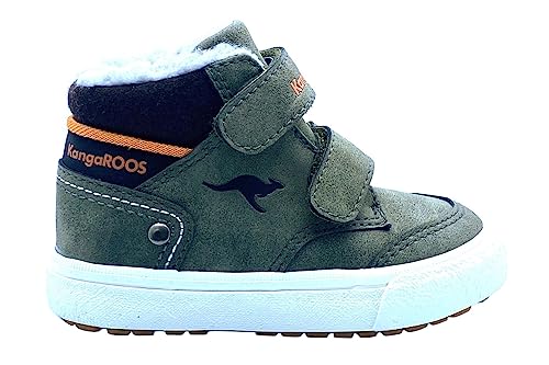 KangaROOS Jungen Unisex Kinder KAVU Primo V Sneaker, Olive Flame, 21 EU von KangaROOS