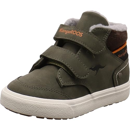 KangaROOS Jungen Unisex Kinder KAVU Primo V Sneaker, Olive Flame, 27 EU von KangaROOS