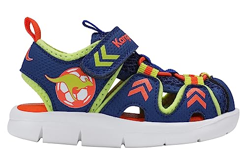 KangaROOS Jungen Unisex Kinder K-Mini Lind EV Sandale, Navy/Lime, 23 EU von KangaROOS