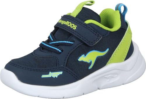 KangaROOS Jungen Unisex Kinder K-NY Chip EV Sneaker, dk Navy/Lime, 26 EU von KangaROOS