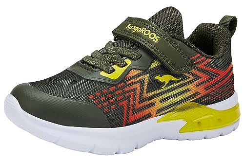 KangaROOS Unisex Kinder K-sl Arouser Ev Sneaker, Olive Lemon Chrome, 23 EU von KangaROOS