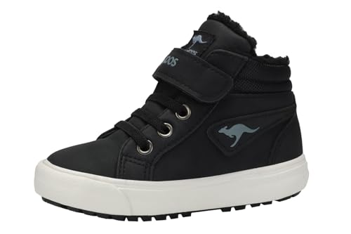 KangaROOS Jungen Unisex Kinder KAVU III Sneaker, Jet Black/Steel Grey, 21 EU von KangaROOS