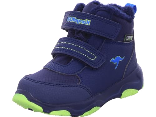 KangaROOS Jungen Unisex Kinder KS-Yotto Mid V RTX Schneestiefel, dk Navy/limetta, 21 EU von KangaROOS