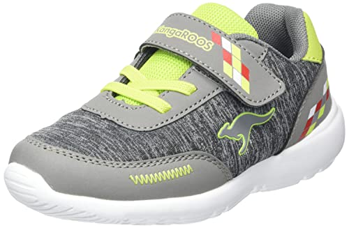 KangaROOS Jungen Unisex Kinder KY-Match EV Sneaker, Ultimate Grey/Lime, 21 EU von KangaROOS
