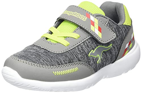 KangaROOS Jungen Unisex Kinder KY-Match EV Sneaker, Ultimate Grey/Lime, 29 EU von KangaROOS