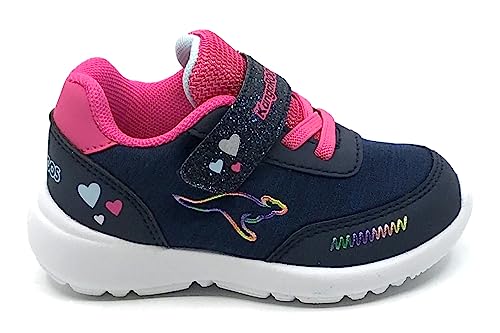 KangaROOS Jungen Unisex Kinder KY-Match EV Sneaker, dk Navy/Daisy pink, 21 EU von KangaROOS