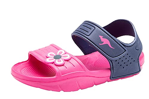 KangaROOS Jungen Unisex Kinder Kangaswim Ii Sandale, Daisy Pink Dk Navy, 23 EU von KangaROOS