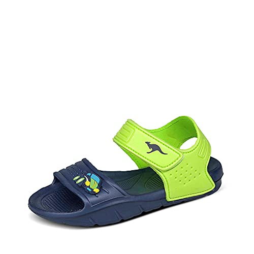 KangaROOS Jungen Unisex Kinder Kangaswim Ii Sandale, Dk Navy Lime, 24 EU von KangaROOS