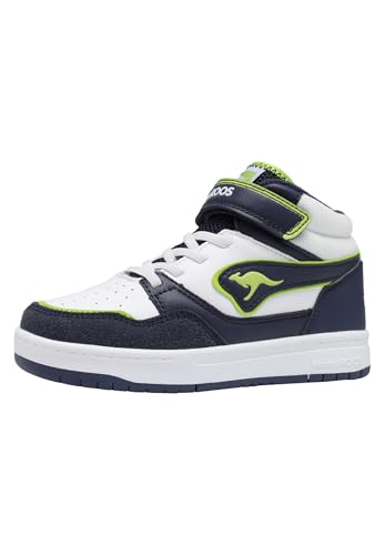 KangaROOS K-CP Dunkin Mid EV Sneaker, dk Navy/Lime, 39 EU von KangaROOS