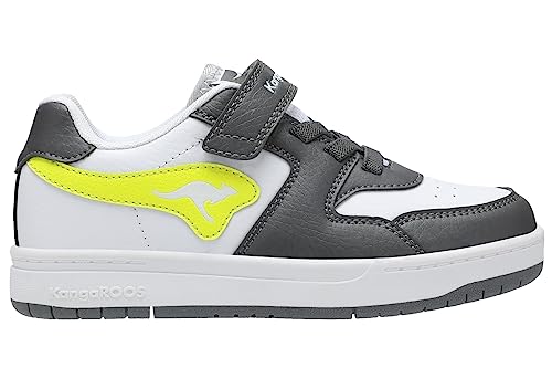 KangaROOS K-CP Fair EV Sneaker, Steel Grey/limetta, 33 EU von KangaROOS