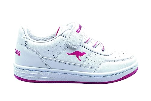 KangaROOS K-CP Gate EV Sneaker, White/Daisy pink, 32 EU von KangaROOS