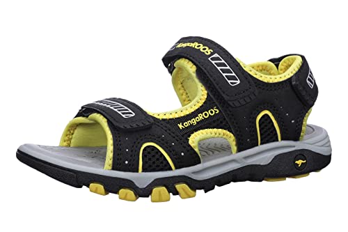 KangaROOS K-Celtic Kento Sandale, Jet Black/Lemon Chrome, 29 EU von KangaROOS