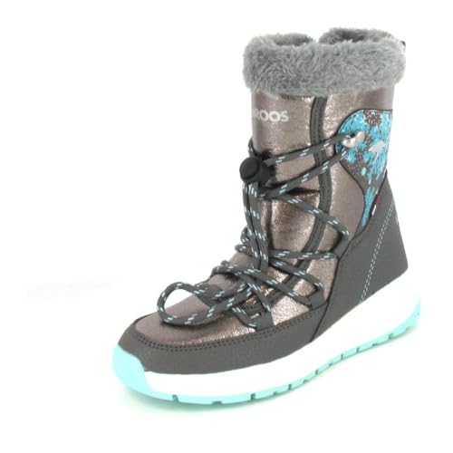 KangaROOS K-Cg Monja Ev Schneestiefel, Steel Grey/Mint, 33 EU von KangaROOS