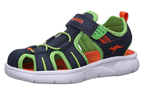 KangaROOS K-ES Play Sandale, dk Navy/Lime, 33 EU von KangaROOS