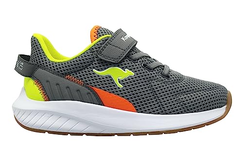 KangaROOS Unisex Kinder K-fort Jag Ev Sneaker, Steel Grey Lime, 28 EU von KangaROOS