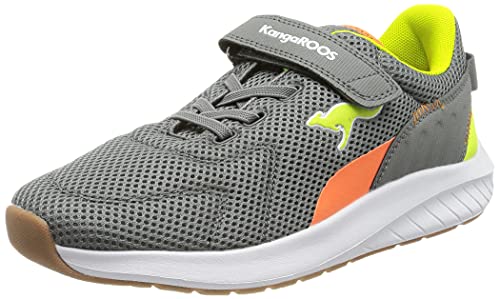 KangaROOS Unisex Kinder K-fort Jag Ev Sneaker, Steel Grey Lime, 33 EU von KangaROOS