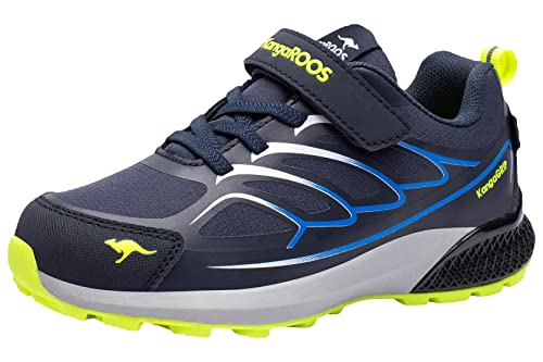 KangaROOS K-HK Flow EV RTX Sneaker, dk Navy/Lime, 33 EU von KangaROOS