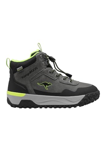 KangaROOS K-NB Vivi RV Schneestiefel, Steel Grey/limetta, 33 EU von KangaROOS