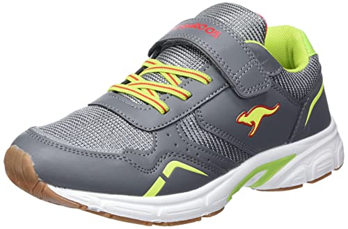 KangaROOS K-NI Lucky Ev Hallenturnschuh, Steel Grey Limetta, 35 EU von KangaROOS