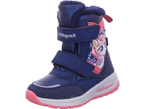 KangaROOS K-PE Calum V RTX SL Schneestiefel, k Blue/Daisy pink Unicorn, 29 EU von KangaROOS