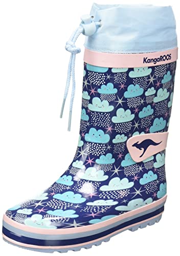 KangaROOS K-Rain Gummistiefel, Blue Sky/Cloud, 26 EU von KangaROOS