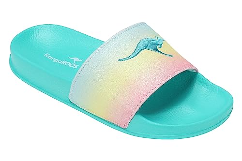 KangaROOS K-Slide Shine Sandale, Ocean/Rainbow, 32 EU von KangaROOS