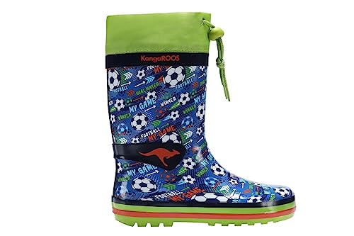 KangaROOS K-Summerrain Gummistiefel, Lime/Soccer, 23 EU von KangaROOS