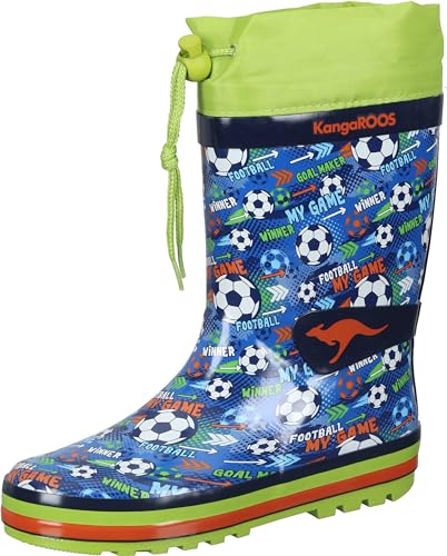 KangaROOS K-Summerrain Gummistiefel, Lime/Soccer, 26 EU von KangaROOS