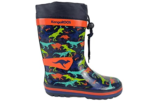 KangaROOS K-Summerrain Gummistiefel, dk Navy/Dino Multi, 23 EU von KangaROOS