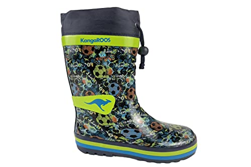 KangaROOS K-Summerrain Gummistiefel, dk Navy/Soccer, 24 EU von KangaROOS