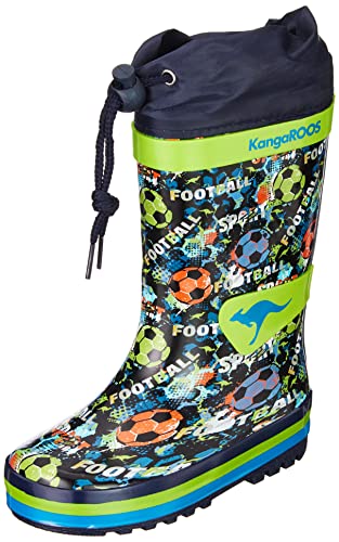 KangaROOS K-Summerrain Gummistiefel, dk Navy/Soccer, 25 EU von KangaROOS