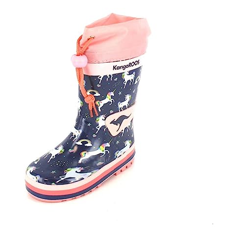 KangaROOS K-Summerrain Gummistiefel, dk Navy/Unicorn, 23 EU von KangaROOS