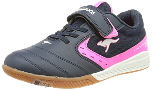 KangaROOS Mädchen K5-court Ev Sneaker, Dk Navy Neon Pink, 30 EU von KangaROOS
