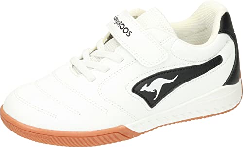 KangaROOS Unisex Kinder K5-drib Ev Sneaker, White Jet Black, 31 EU von KangaROOS