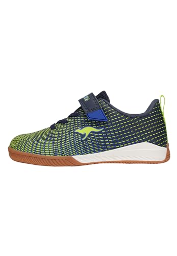 KangaROOS Unisex Kinder K5-Hover Ev Hallenturnschuh, Dk Navy Lime, 31 EU von KangaROOS