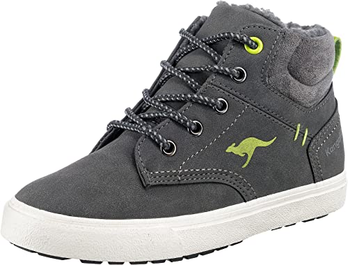 KangaROOS Unisex Kinder Kavu X Sneaker, Steel Grey Lime, 28 EU von KangaROOS