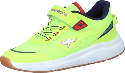 KangaROOS Unisex Kinder Kb-Fancy Ev Sneaker, Lime Fiery Red, 29 EU von KangaROOS