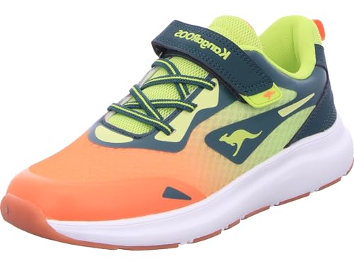 KangaROOS Unisex Kinder Kb-Pang Ev Sneaker, Deep Emeraldt Solar Orange, 39 EU von KangaROOS