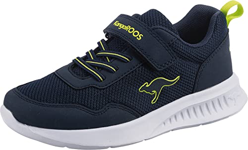 KangaROOS Unisex Kinder Kl-frank Ev Hallenturnschuh, Dk Navy Lime, 28 EU von KangaROOS