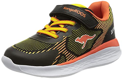 KangaROOS KQ-Bust EV Sneaker, Jet Black/neon orange, 29 EU von KangaROOS