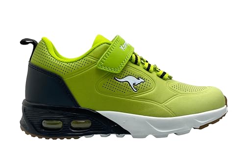 KangaROOS KX-Bases EV Sneaker, Lime/Jet Black, 39 EU von KangaROOS