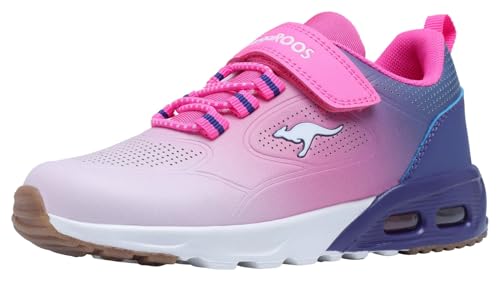 KangaROOS Mädchen Kx-Bases Ev Sneaker, Neon Pink White, 37 EU von KangaROOS